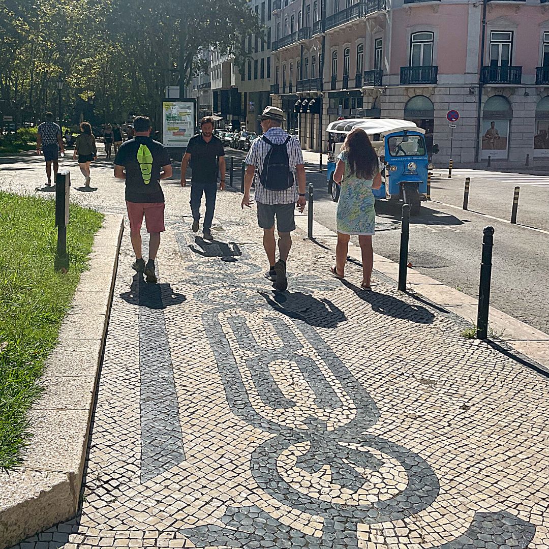 Avenida de Liberdade's intricate cobblestone pavement