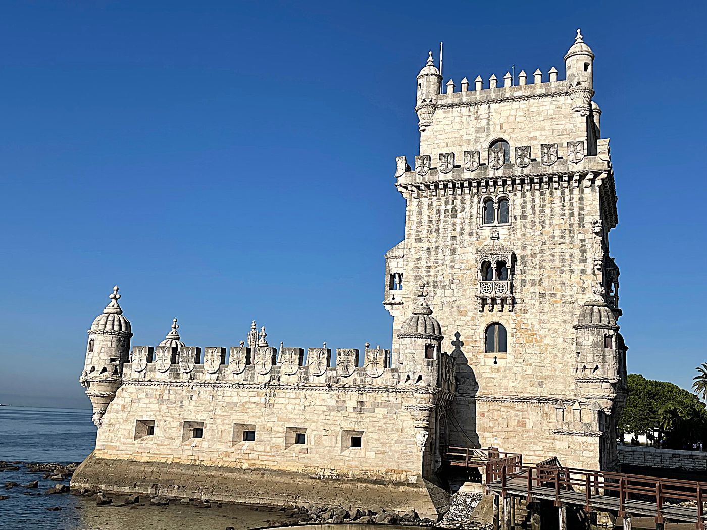 The Belem Tower Lisbon Portugal UNESCO Site with Manueline Architecture