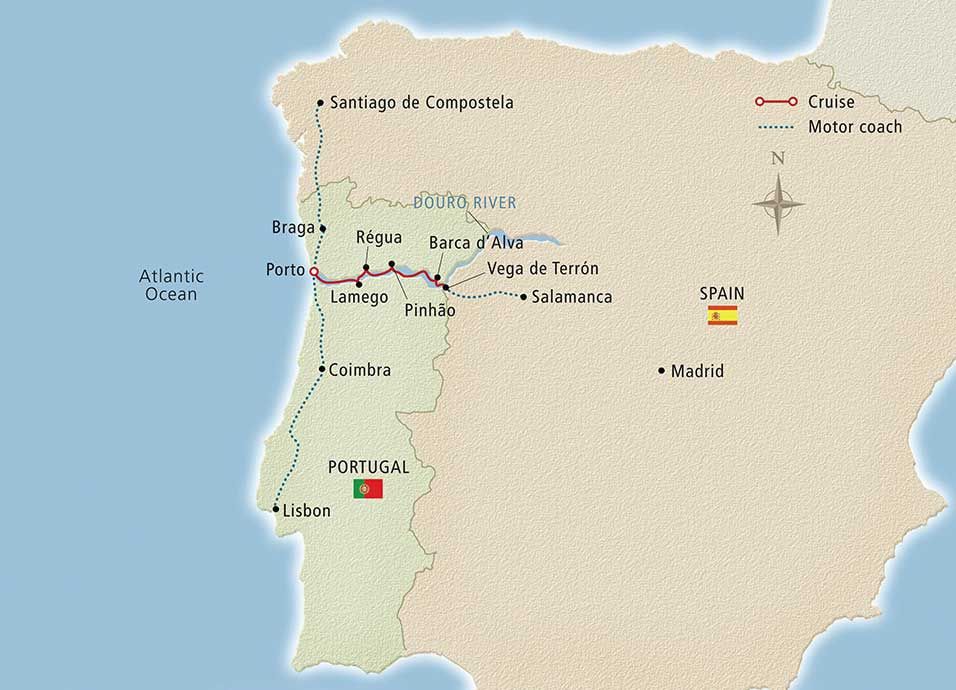 The Viking Portugal Trip Map