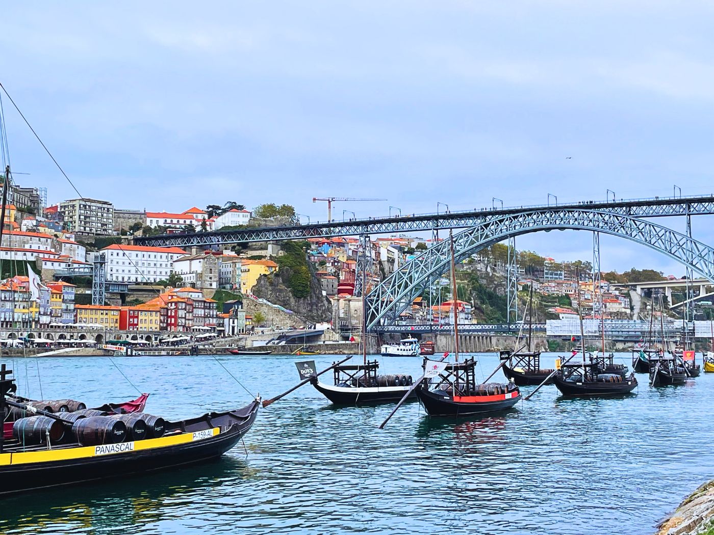 viking longship torgil docking at vila nova de gaia across from Porto
