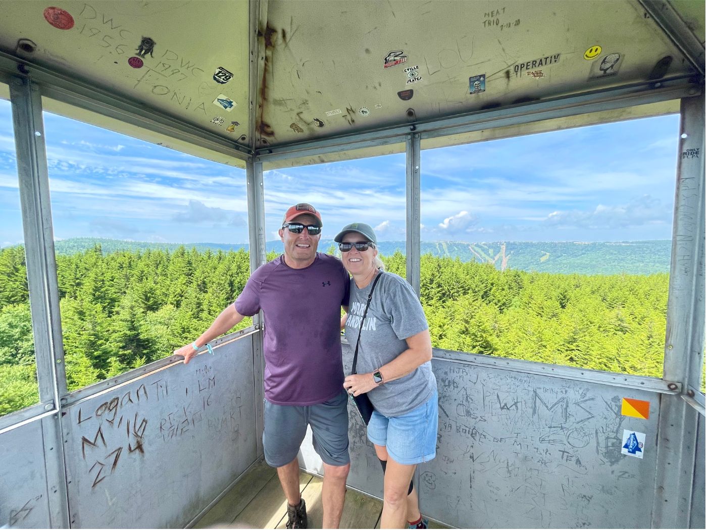 Top of the Snowshoe Fire Tower