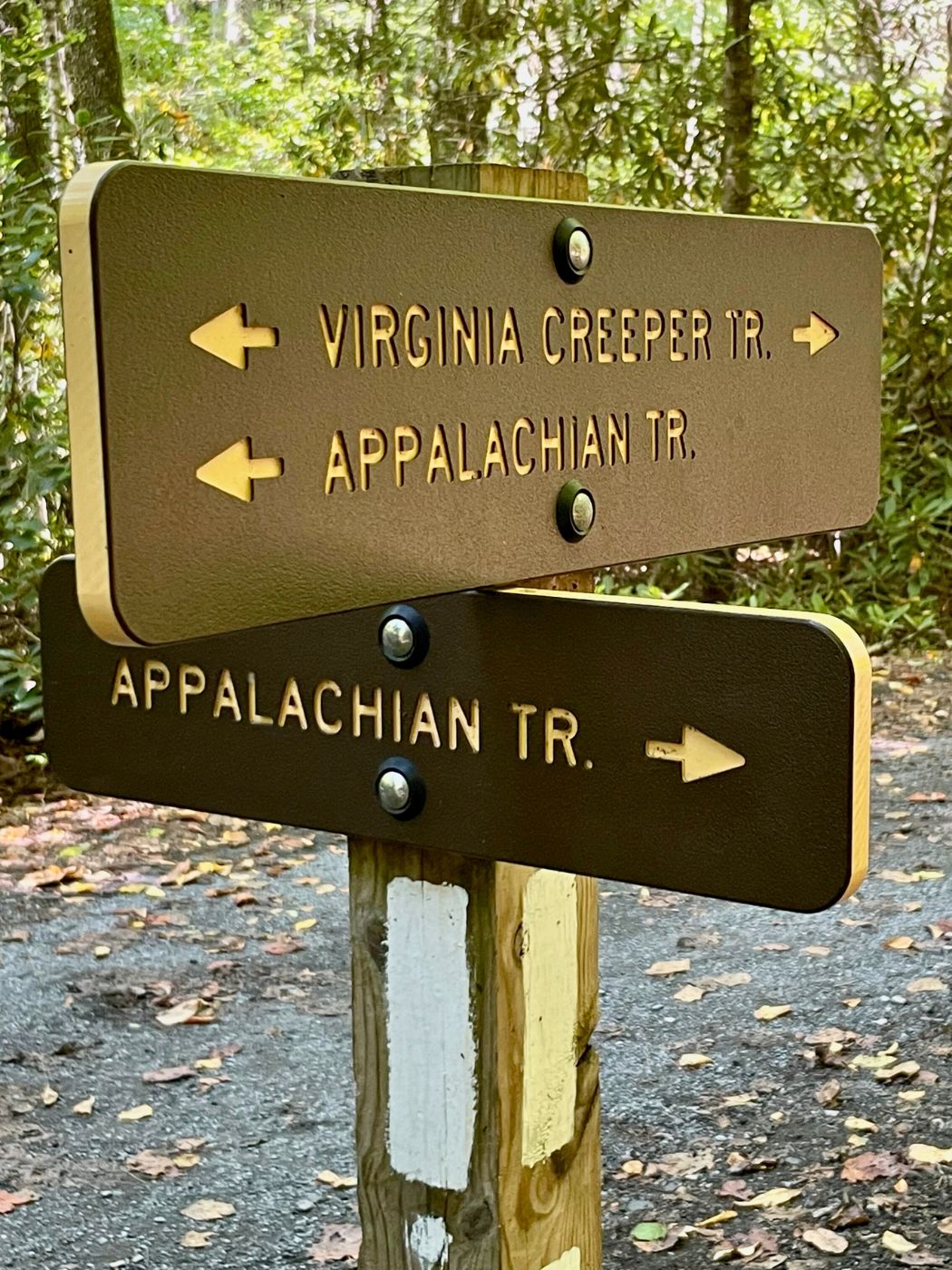 Virginia Creeper Trail and Appalachian Trail Intersection